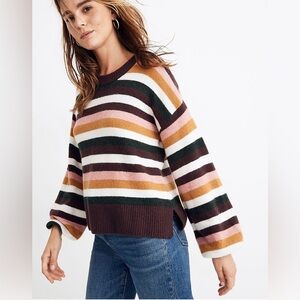 Madewell Striped‎ Payton Pullover Sweater
